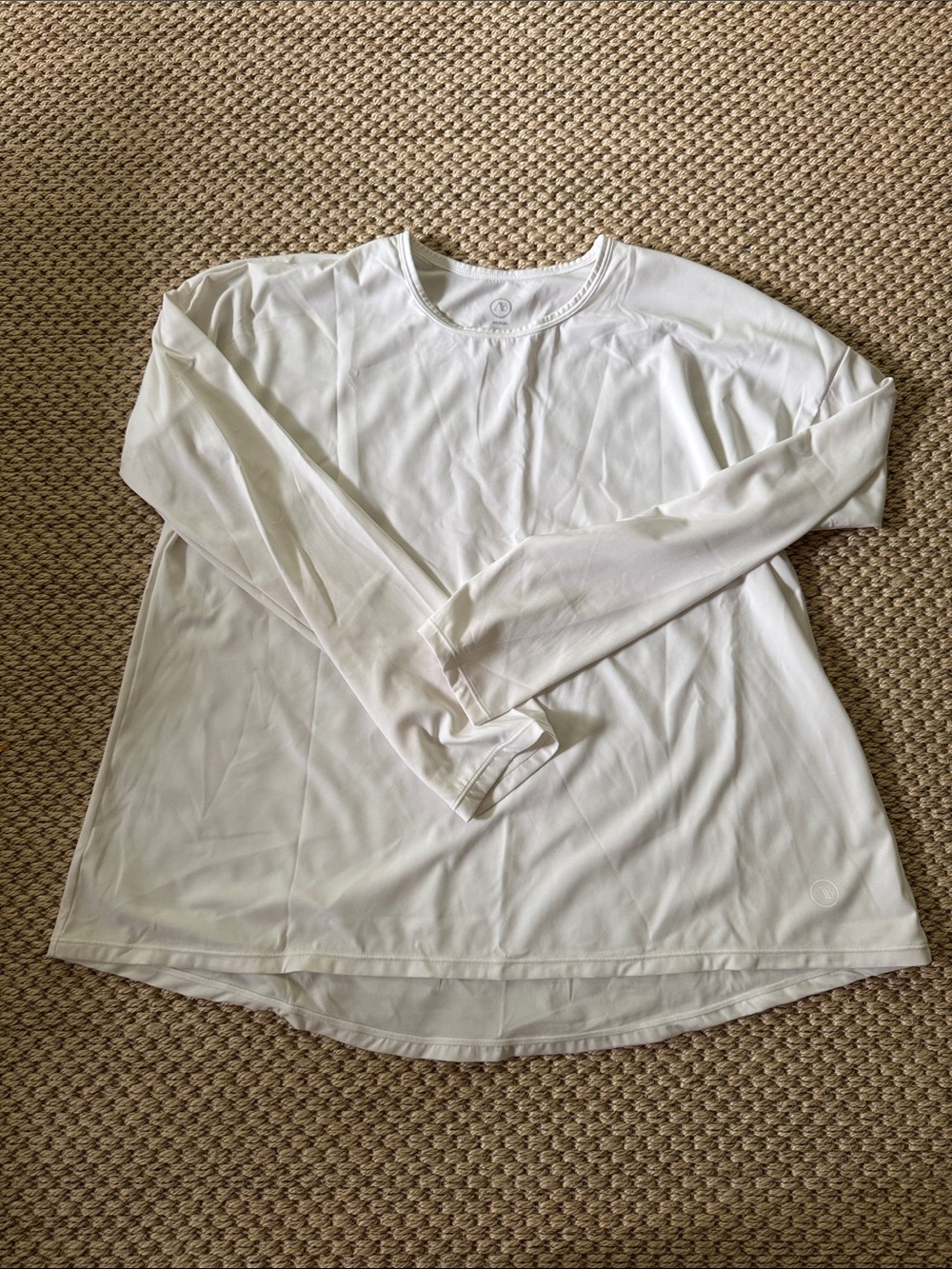 Addison Bay White Long Sleeve Performance Tee